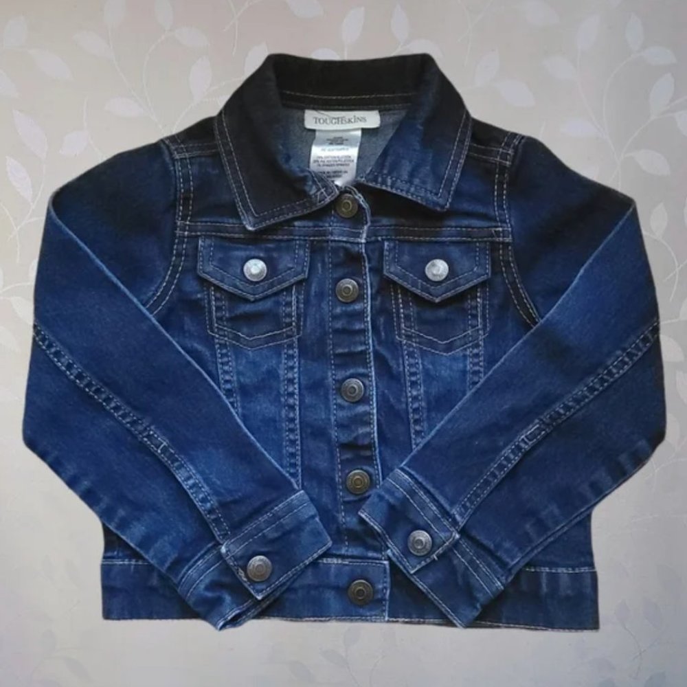 Toughskins Denim Jacket Snap Button Classic Dark Wash Kids 4T